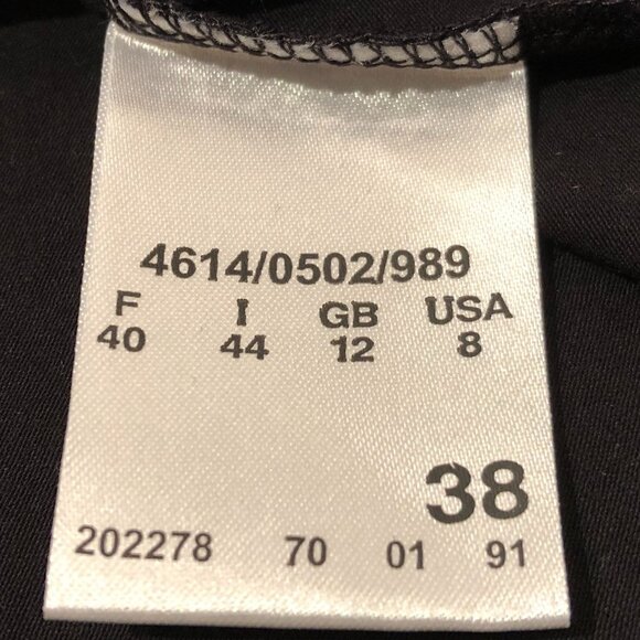 Betty Barclay Scoop Neck 3/4 Sleeve Top with Circle Detail Black + Silver Sz 8 - Picture 7 of 10